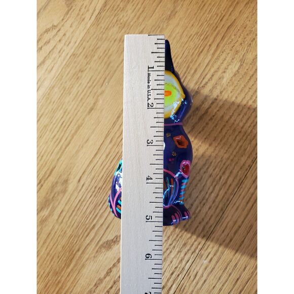 Mexican Pottery Blue Cat Figure Folk Art Hand Painted EUC - Picture 8 of 8